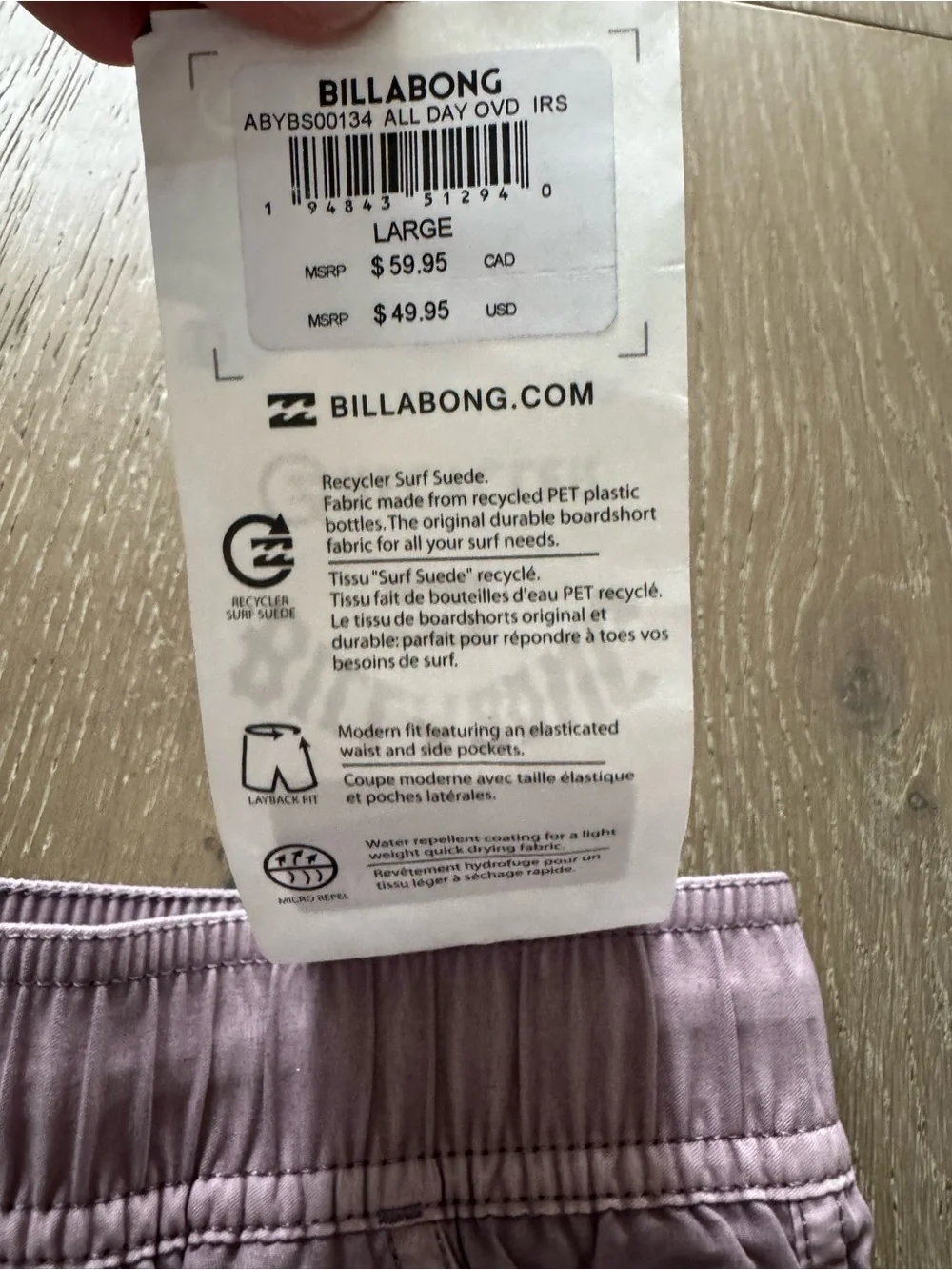 Billabong All Day overdye laid back swim shorts